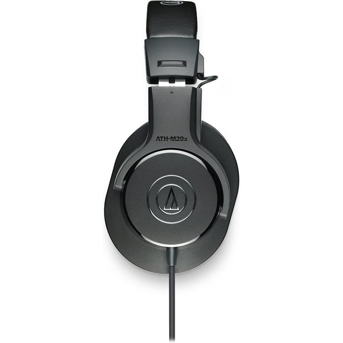 Audio-Technica Professional Monitor Headphones ATH-M20X with Audio Technica Clip On Microphone