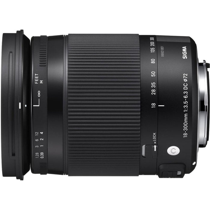 Sigma 18-300mm F3.5-6.3 DC Macro OS HSM Lens Contemporary for Canon w/ Dock Kit