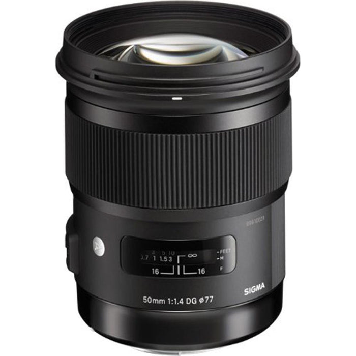 Sigma 50mm f/1.4 DG HSM Lens for Canon EF Cameras - 311101 with USB Dock Bundle