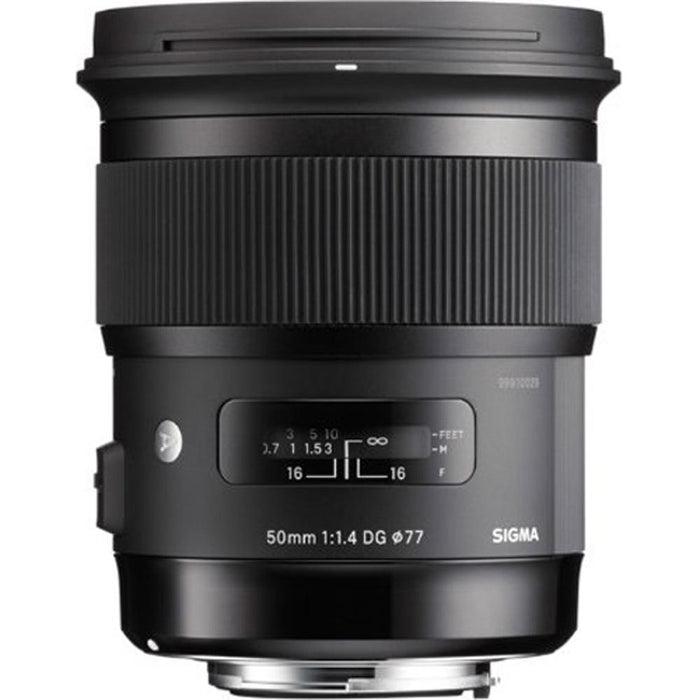 Sigma 50mm f/1.4 DG HSM Lens for Nikon F Cameras  - 311306 with USB Dock Bundle