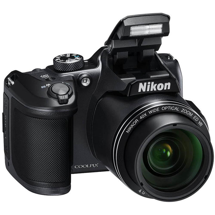 Nikon COOLPIX B500 16MP 40x Optical Zoom Wi-Fi Digital Camera (Black) + 16GB Bundle