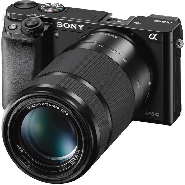Sony Alpha a6000 Mirrorless Camera w/ 16-50mm & 55-210mm Power Zoom Lenses - OPEN BOX
