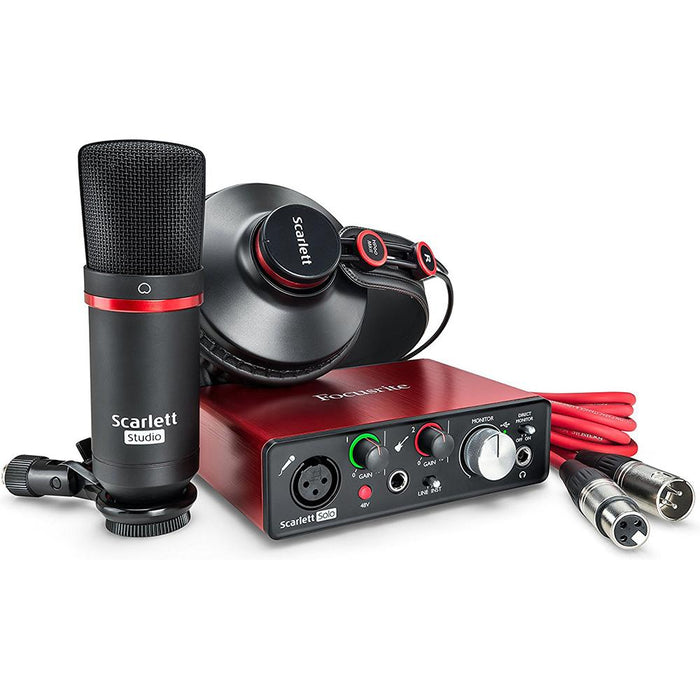 Focusrite Scarlett Solo Studio USB Audio Interface/Recording Set 2nd Generation - OPEN BOX