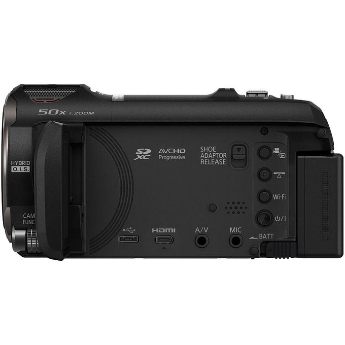 Panasonic HC-V770K HD Camcorder with Mini Zoom Microphone + 64GB Accessory Bundle