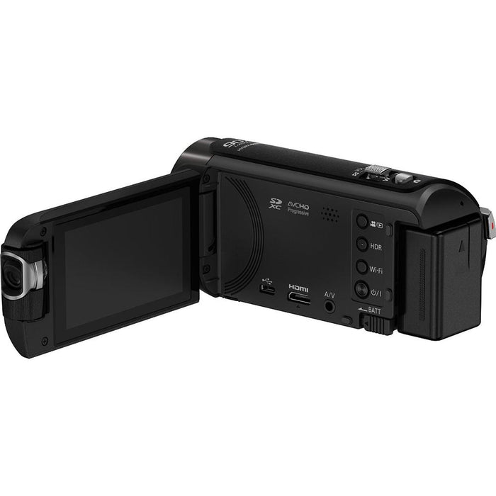 Panasonic HC-W580K Full HD Camcorder with Mini Zoom Microphone + 64GB Accessory Bundle