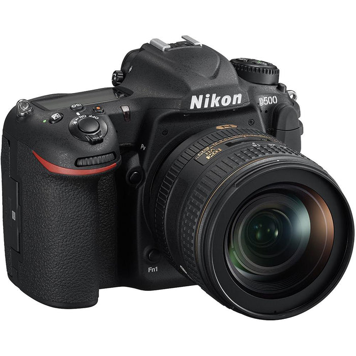 Nikon D500 20.9 MP CMOS DX Format DSLR Camera+16-80mm VR Lens Kit + Power Bundle