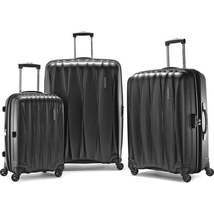 American Tourister Arona Premium Hardside Spinner 3Pc Luggage Set 20" 25" 29" (Charcoal) - OPEN BOX