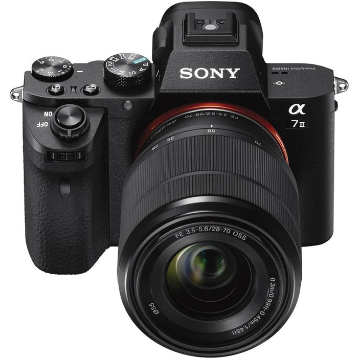 Sony Alpha 7II Mirrorless Camera with 28-70mm F3.5-5.6 OSS Lens + 64GB Battery Bundle