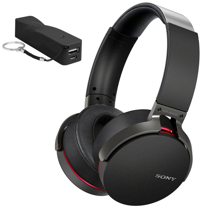 Sony XB950BT Extra Bass Bluetooth Black Headphones + 2600mAh Portable Power Bank
