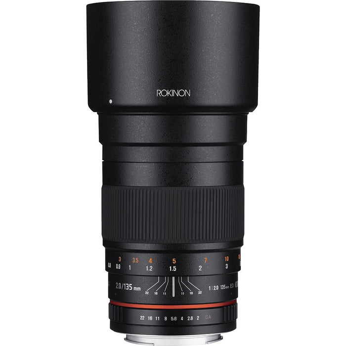 Rokinon 135mm F2.0 ED UMC Telephoto Lens Kit for Canon DSLR with Accessory Kit