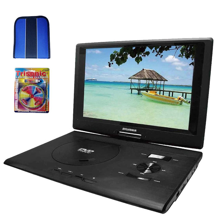 Sylvania 13.3" DVD Player (Swivel) w/ USB/SD Card Reader - Essentials Bundle