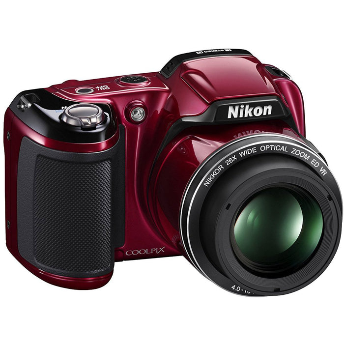 Nikon COOLPIX L810 16.1 MP 3.0-inch LCD Digital Camera Red - Manufacturer Refurbished