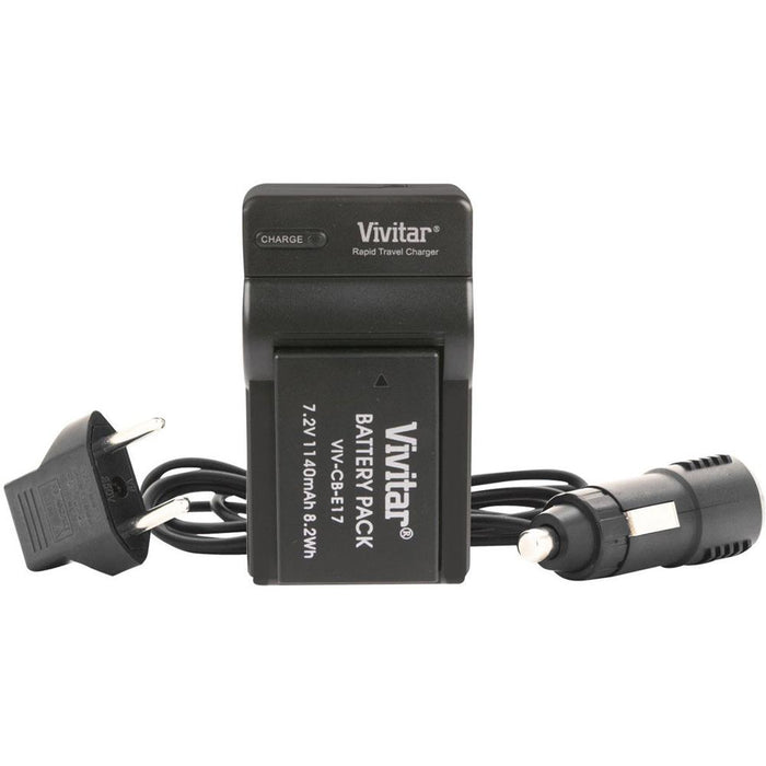 Vivitar 1140mAh Battery & Charger for LP-E17 with Canon Rebel Gadget Bag + Accessory Kit