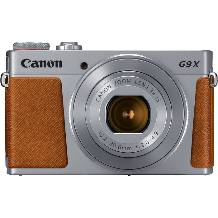 Canon PowerShot G9 X Mark II Silver Digital Camera + Spare Batteries & Accessory Kit