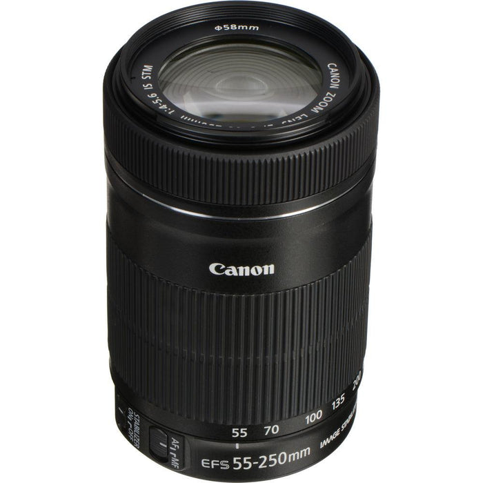 Canon EF-S 55-250mm f/4-5.6 IS STM Lens (8546B002)+ 64GB Ultimate Filter Bundle