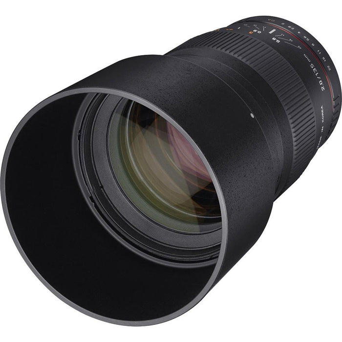 Rokinon 135mm F2.0 ED UMC Telephoto Lens for Canon DSLR + 64GB Ultimate Kit