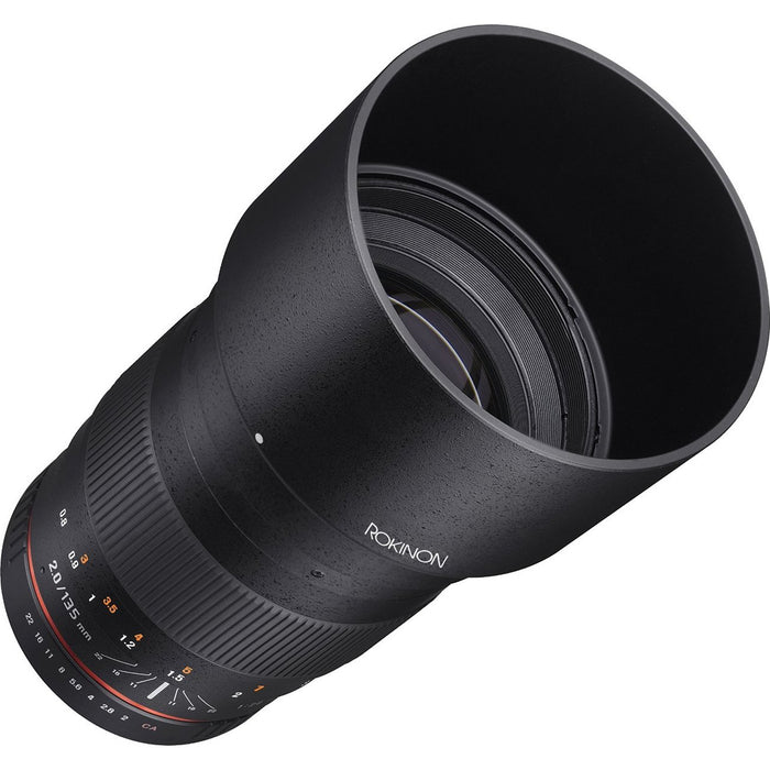 Rokinon 135mm F2.0 ED UMC Telephoto Lens for Canon DSLR + 64GB Ultimate Kit