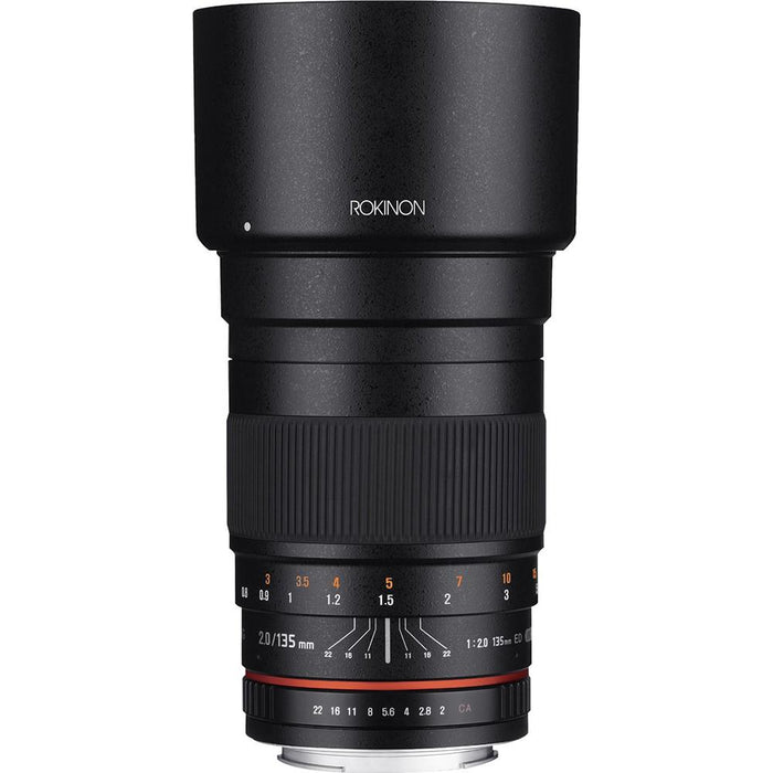 Rokinon 135mm F2.0 ED UMC Telephoto Lens for Nikon w/ Chip + 64GB Ultimate Kit