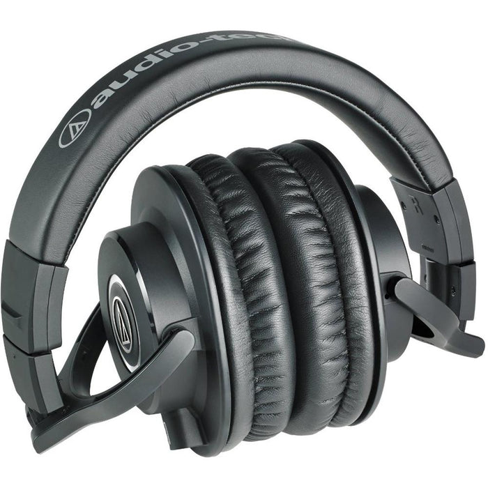 Audio-Technica ATH-M40x Professional Studio Monitor Wired Headphone & Technical Pro Mic Bundle