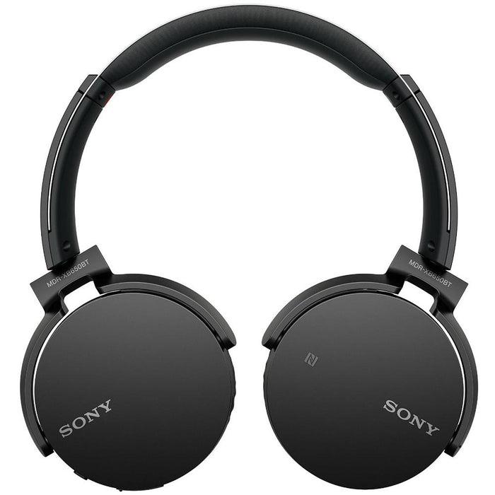 Sony XB Series Wireless Bluetooth Headphones w/ Extra Bass Black w/ Stand Bundle