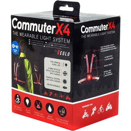 Veglo Commuter X4 Wearable Rear Light System - OPEN BOX