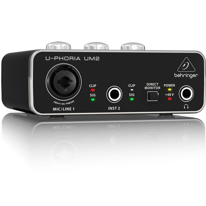 Behringer U-PHORIA UM2 Audiophile 2x2 USB Audio Interface & Mic PreAmp