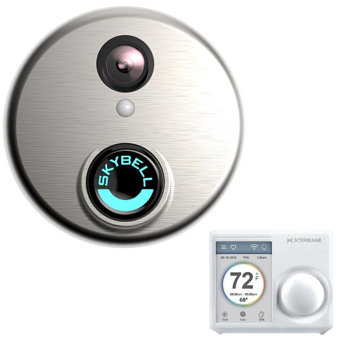 SkyBell HD Doorbell With Xtreme Smart Wi-Fi Thermostat Home Automation Bundle