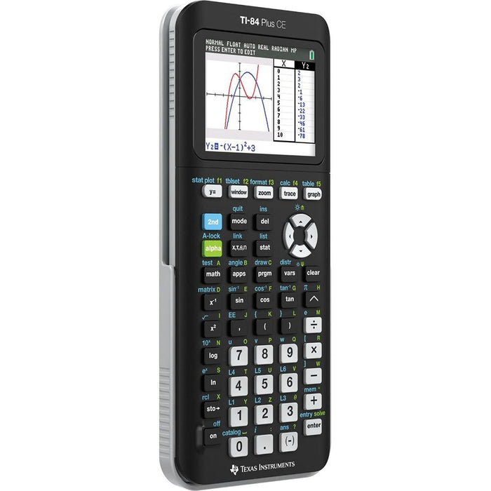 Texas Instruments Plus CE Graphing Calculator in Black - 84PLCE/TBL/1L1