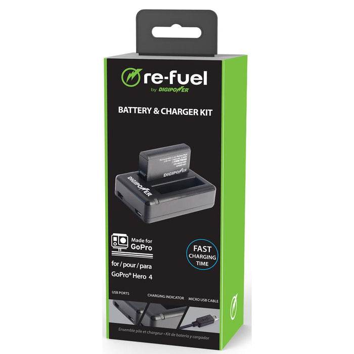 Mizco Two Slot USB Travel Charger & Battery kit for Go Pro Hero4 - RFK-GP401