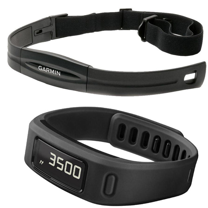 Garmin Vivofit Activity Tracker (Black) Bundle with Heart Rate Monitor