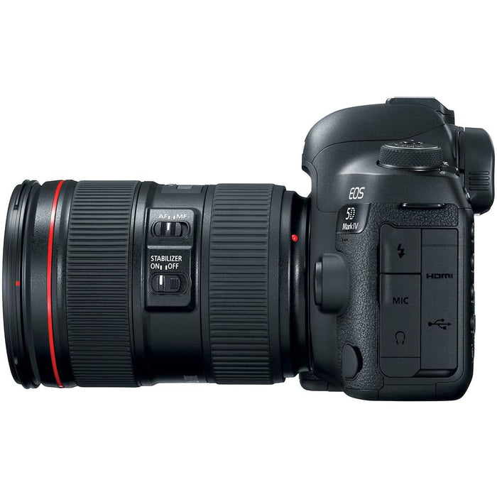 Canon EOS 5D Mark IV DSLR Camera + EF 24-105mm IS II USM Lens 64GB Accessory Kit