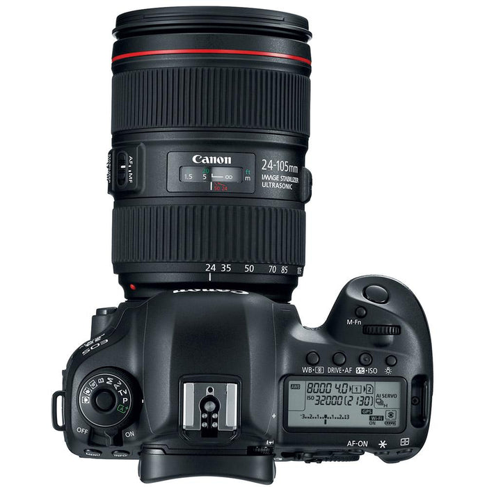 Canon EOS 5D Mark IV DSLR Camera + EF 24-105mm IS II USM Lens 64GB Accessory Kit