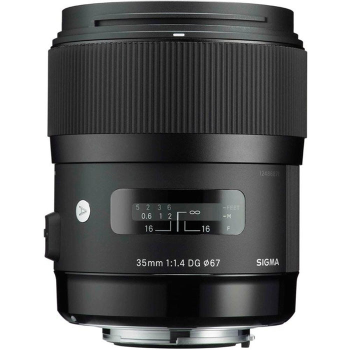 Sigma Art 35mm F/1.4 DG DG HSM Wide-Angle Lens for Sigma + 64GB Ultimate Kit