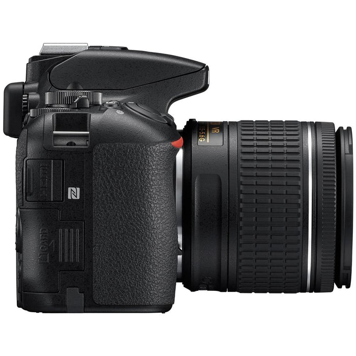 Nikon D5600 24.2MP DSLR Camera + AF-P 18-55mm w/ 70-300mm Lens Memory & Flash Kit