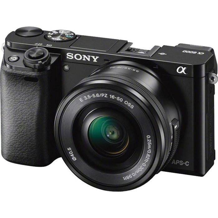 Sony Alpha a6000 Black Interchangeable Lens Camera, 16-50mm, and 16-70mm Lens Bundle