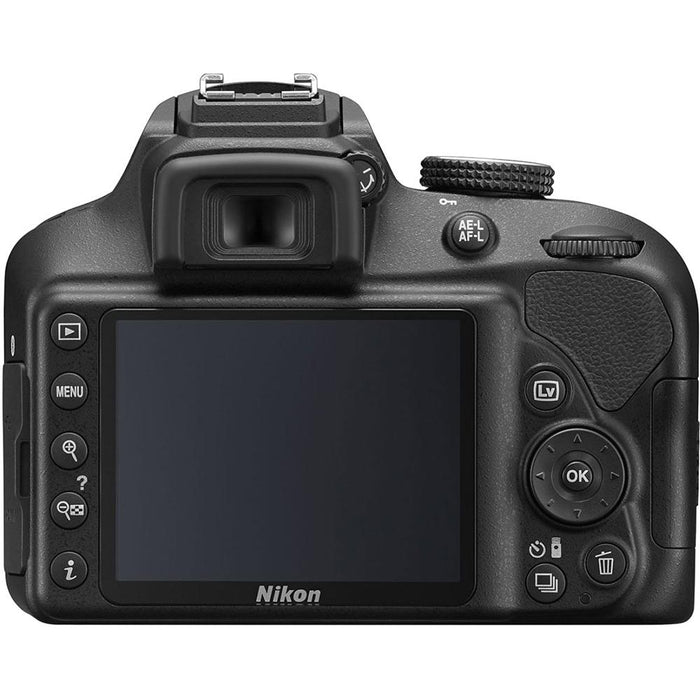 Nikon D3400 24.2MP DSLR Camera + 18-55mm VR Lens Kit (Black) - Certified Refurbished