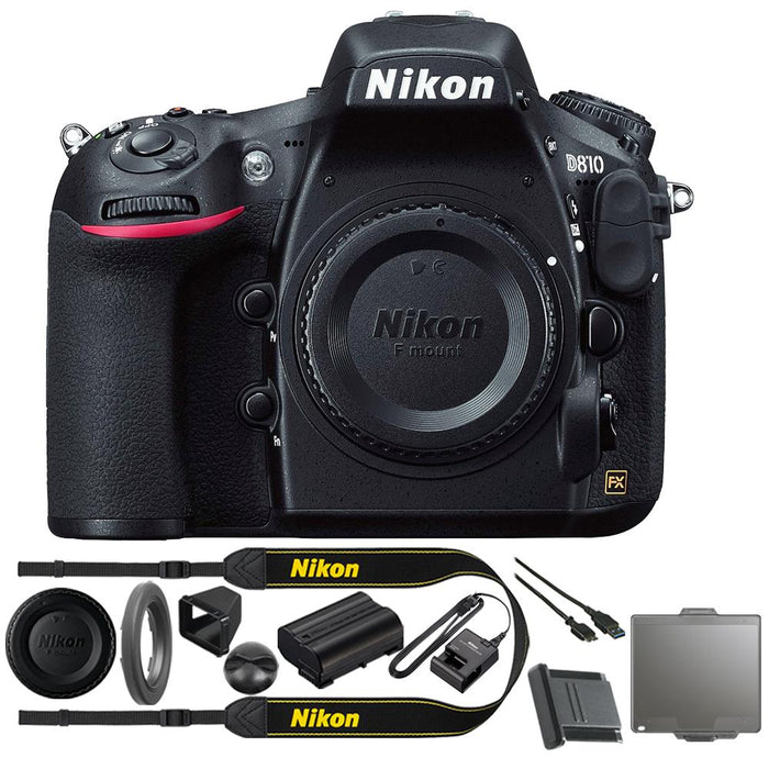 Nikon D810 36.3MP 1080p HD DSLR Camera Body + Sigma 18-250mm Macro Lens Bundle