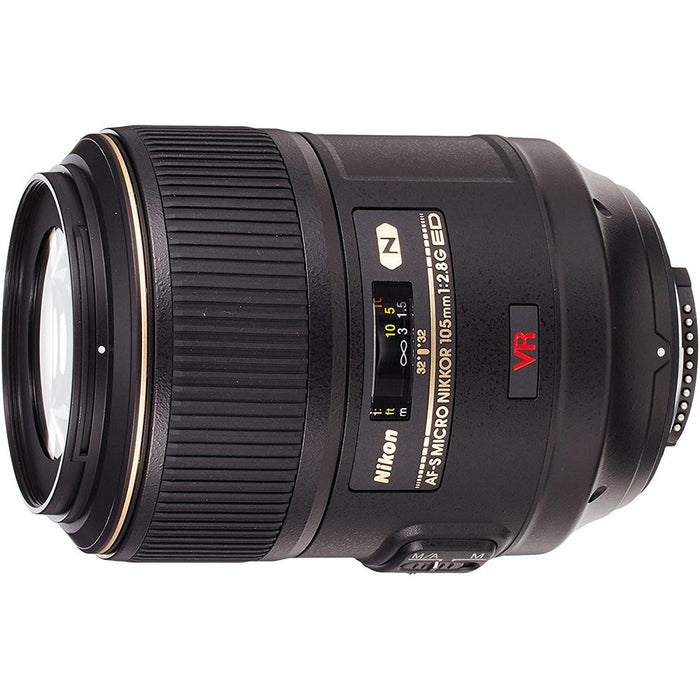 Nikon 105mm f/2.8G ED-IF AF-S VR Micro-Nikkor Close-up Lens + 64GB Ultimate Kit