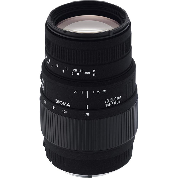 Sigma 70-300mm f/4-5.6 DG Macro Telephoto Zoom Lens for Canon + 64GB Ultimate Kit