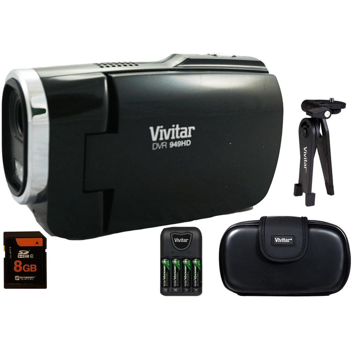 Vivitar 2.7-Inch Digital Camcorder Black 8GB Accessory Kit (DVR949-BLK/KIT-MCF)
