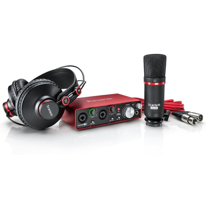 Focusrite Scarlett 2i2 Studio USB Audio Interface & Recording Bundle - OPEN BOX