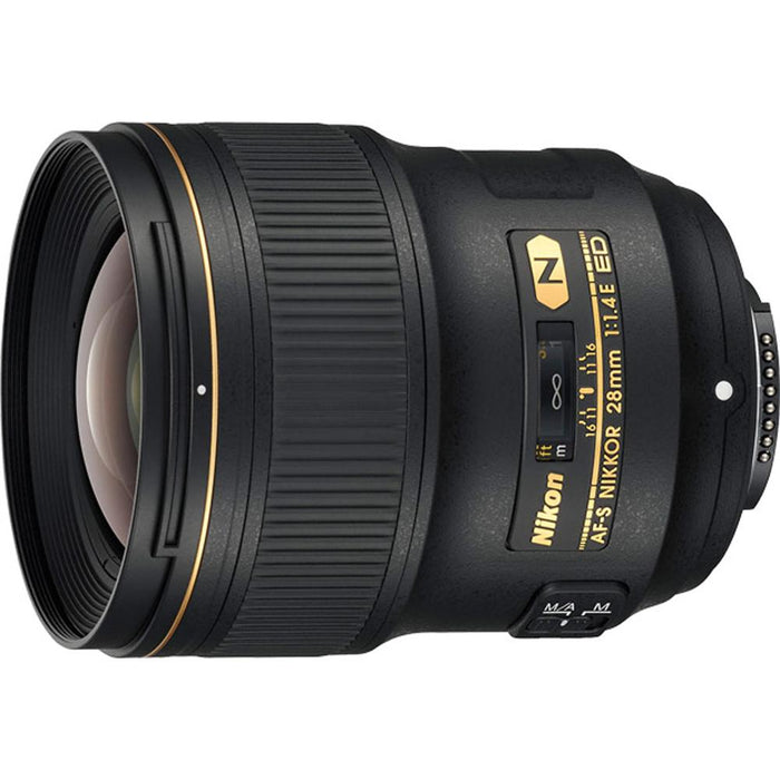Nikon AF-S NIKKOR 28mm f/1.4E ED Lens + 64GB Ultimate Kit