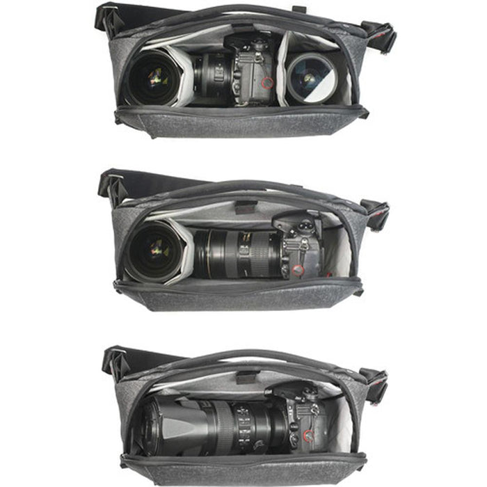 Peak Design Everyday Sling/Camera Bag (10L, Charcoal) (BSL-10-BL-1) w/ Camera Strap + Clip