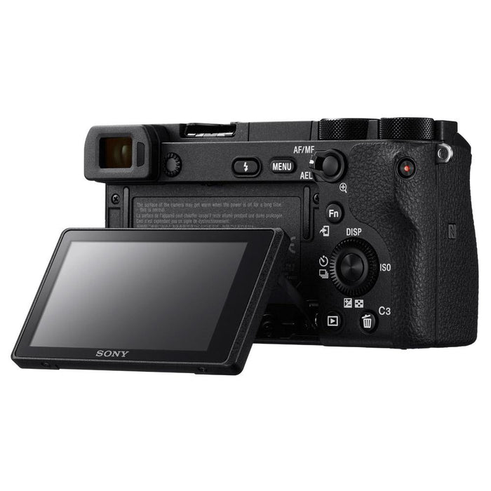 Sony a6500 4K Mirrorless Camera Body (ILCE-6500/B Battery Grip & Mic Pro Video Bundle