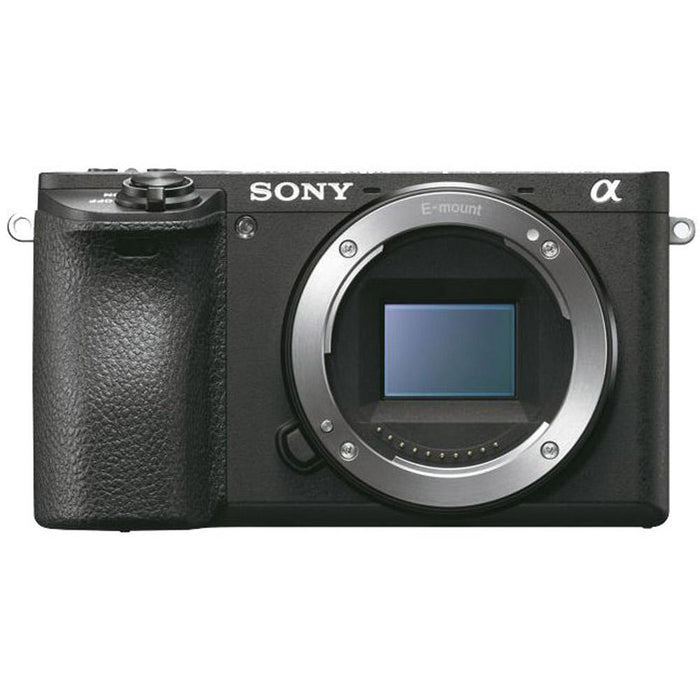 Sony a6500 4K Mirrorless Camera + 16-50mm Lens Battery Grip & Mic Pro Video Bundle