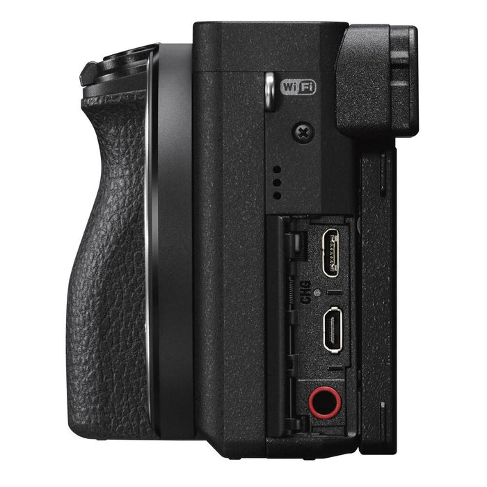 Sony a6500 4K Mirrorless Camera + 55mm F1.8 Lens Battery Grip & Mic Pro Video Bundle