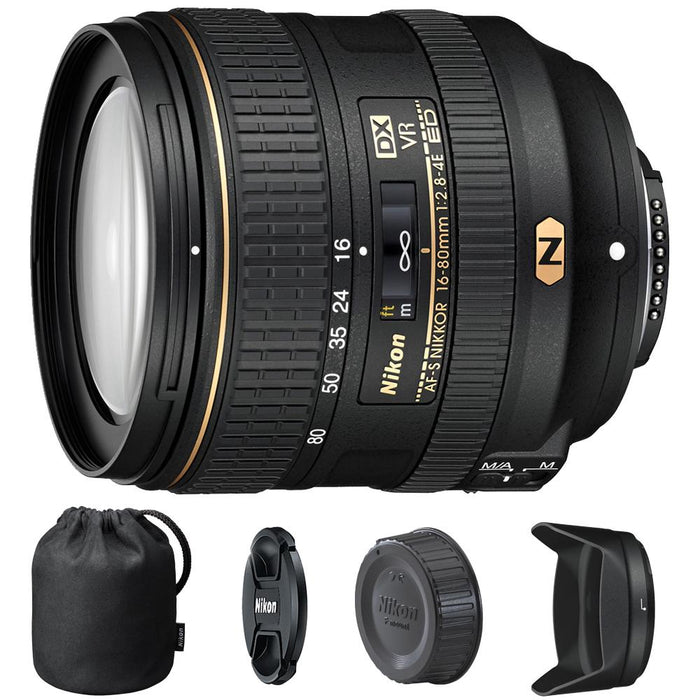 Nikon AF-S DX NIKKOR 16-80mm f/2.8-4E ED VR Lens for Nikon DSLRs (20055) - Refurbished