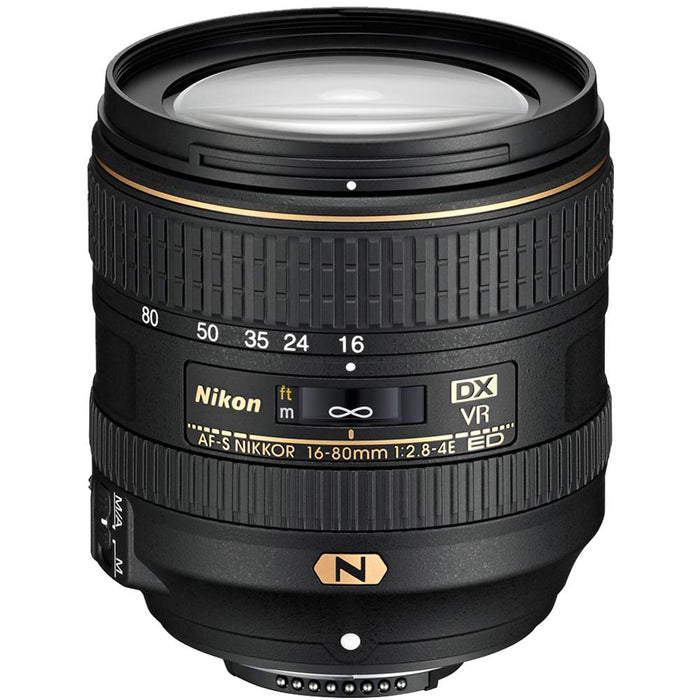 Nikon AF-S DX NIKKOR 16-80mm f/2.8-4E ED VR Lens for Nikon DSLRs (20055) - Refurbished