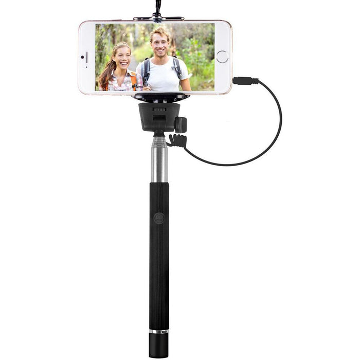 Vivitar Smartphone Selfie Wand with Built-In Shutter Release (Black) VIV-TR-365-BLK
