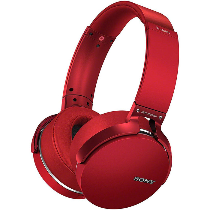 Sony XB950B1 Extra Bass Wireless Headphones with Accessories Kit (Red) (2017 model)